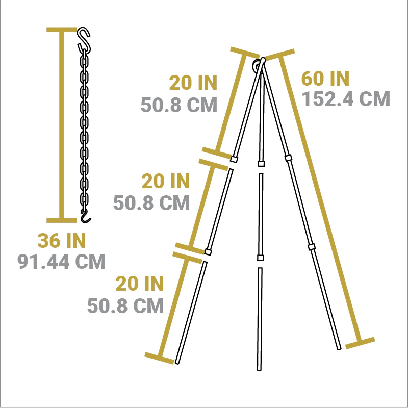 Adjustable Camp Tripod, 2 Pack - Image 4