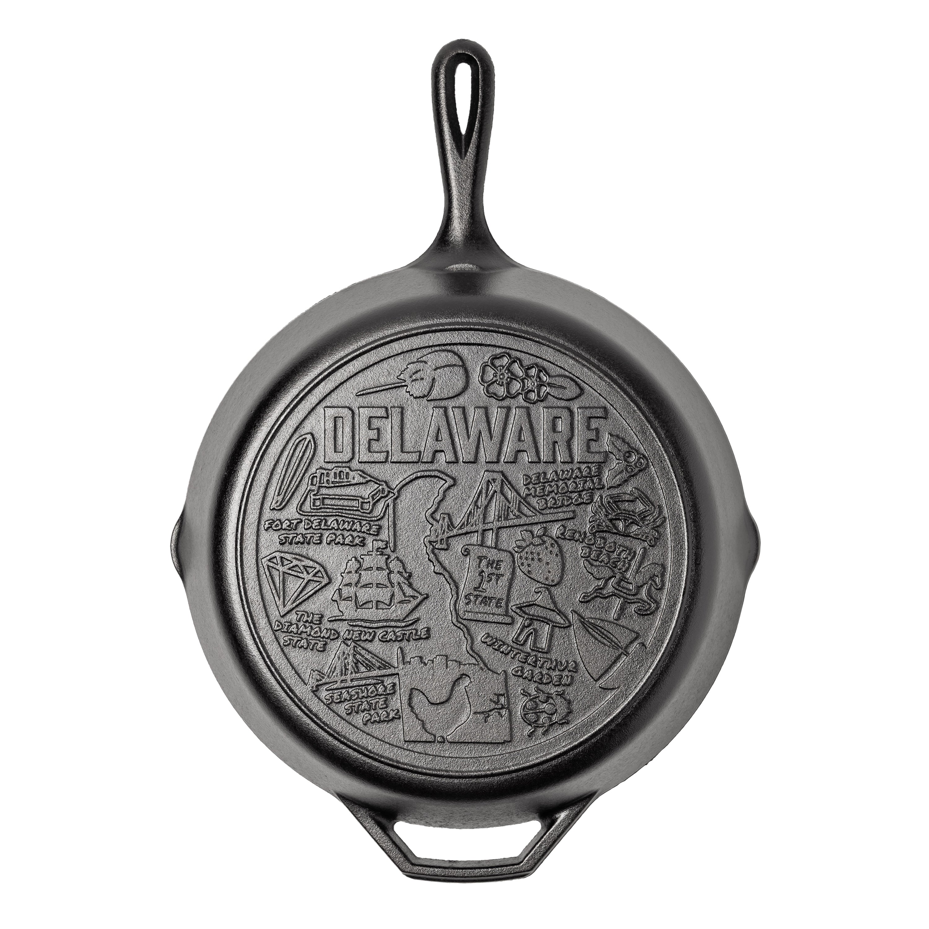 American Road Trip: 12 Inch Seasoned Cast Iron Skillet, Delaware - Image 6