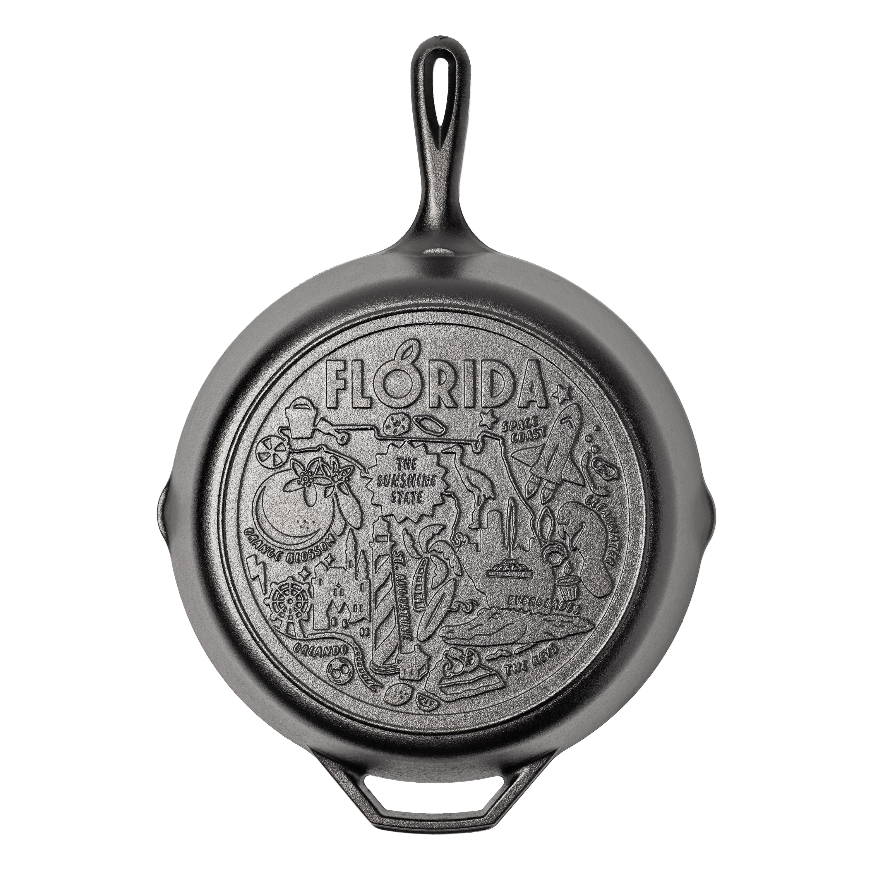American Road Trip: 12 Inch Seasoned Cast Iron Skillet, Florida - Image 6