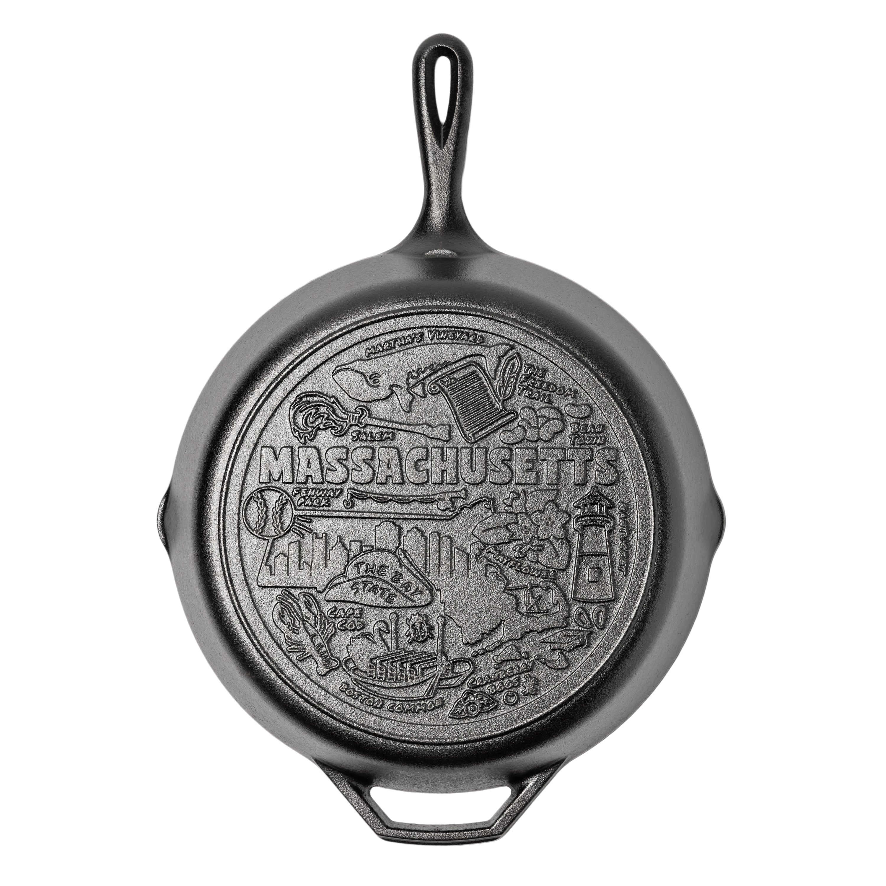 American Road Trip: 12 Inch Seasoned Cast Iron Skillet, Massachusetts - Image 6