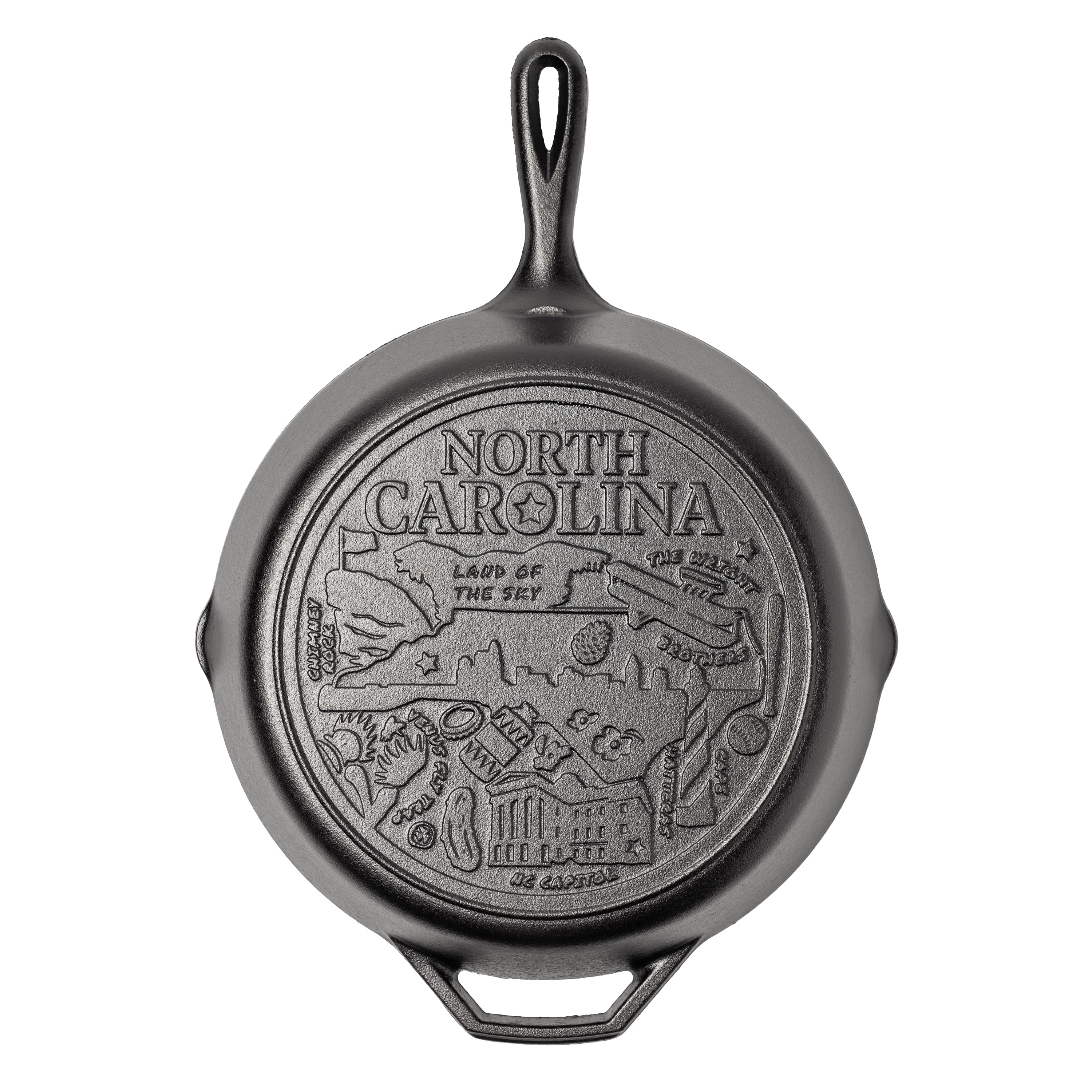 American Road Trip: 12 Inch Seasoned Cast Iron Skillet, North Carolina - Image 6
