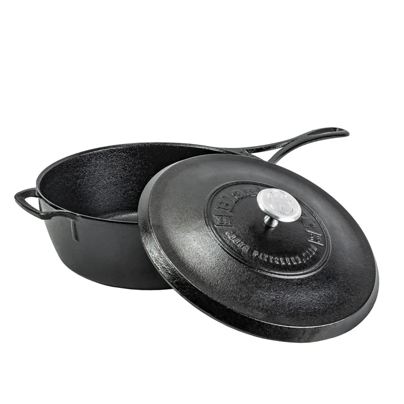 Blacklock 4 Quart Lightweight Cast Iron Deep Skillet With Lid - Image 14