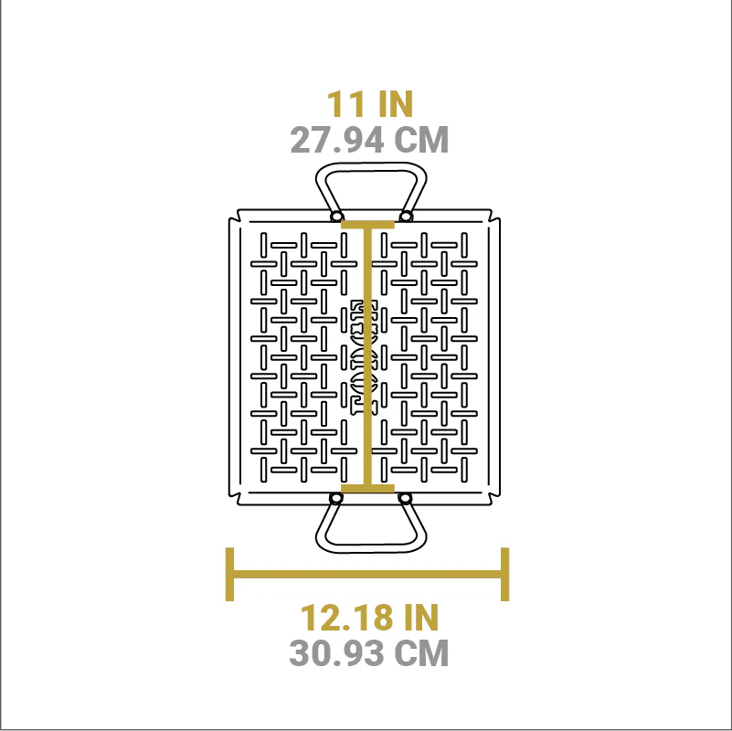 13 x 12 Inch Seasoned Carbon Steel Grilling Basket - Image 6