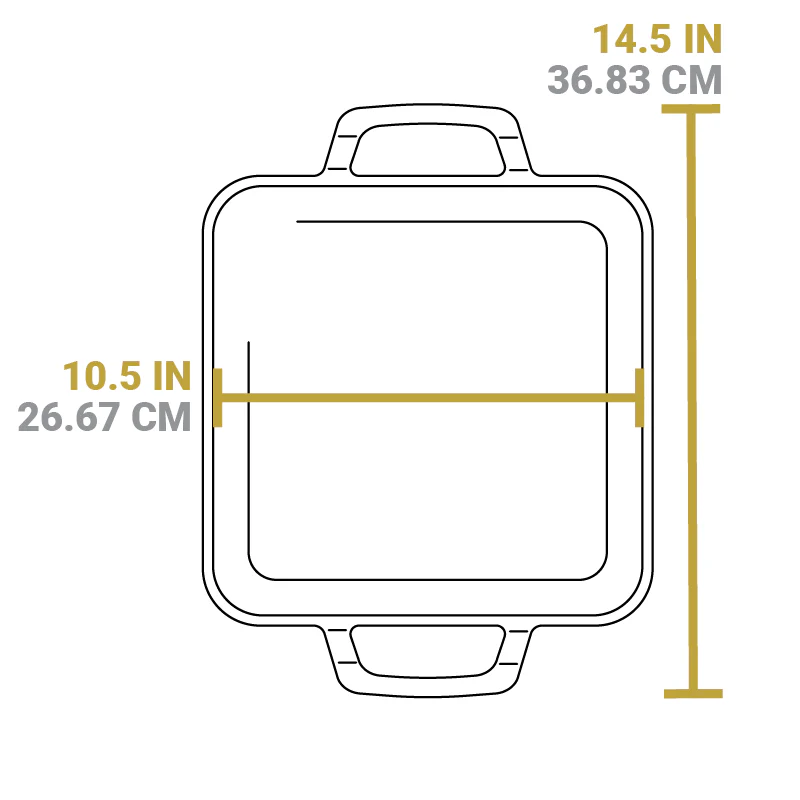 Chef Collection 11 Inch Cast Iron Square Griddle - Image 7