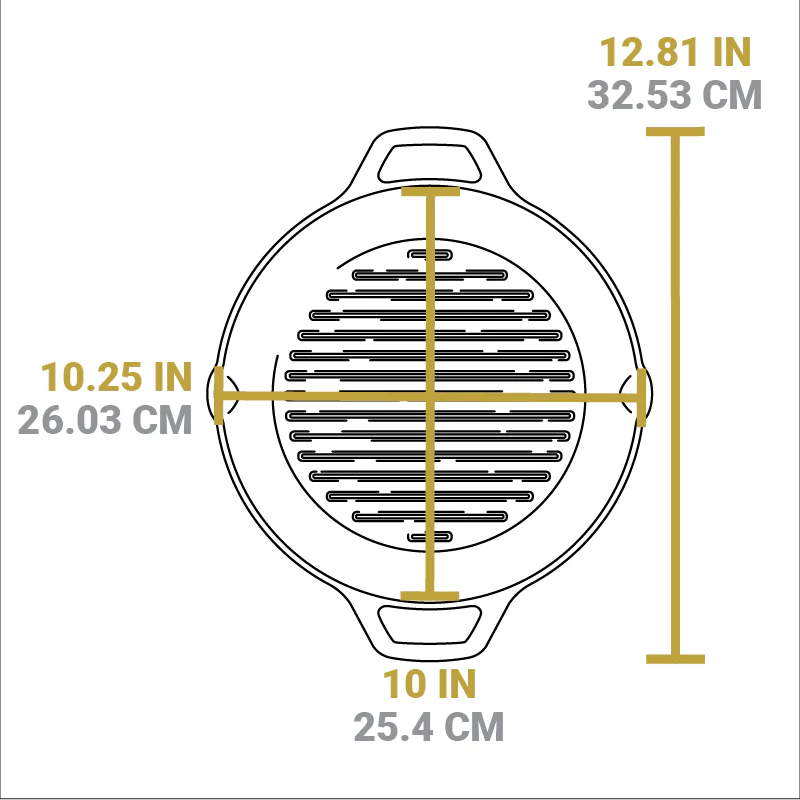 Dual Handle Cast Iron Grill Pan - Image 14