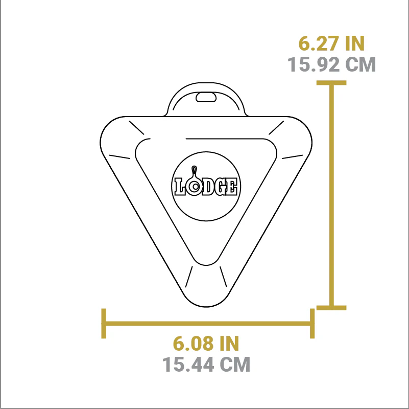 Heat-Treated 10 Ounce Triangular Cast Iron Mini Server - Image 5