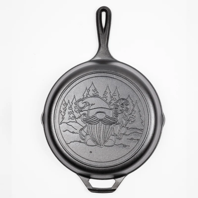 Lodge 10.25 Inch Seasoned Cast Iron Holiday Gnome Skillet  - Image 6
