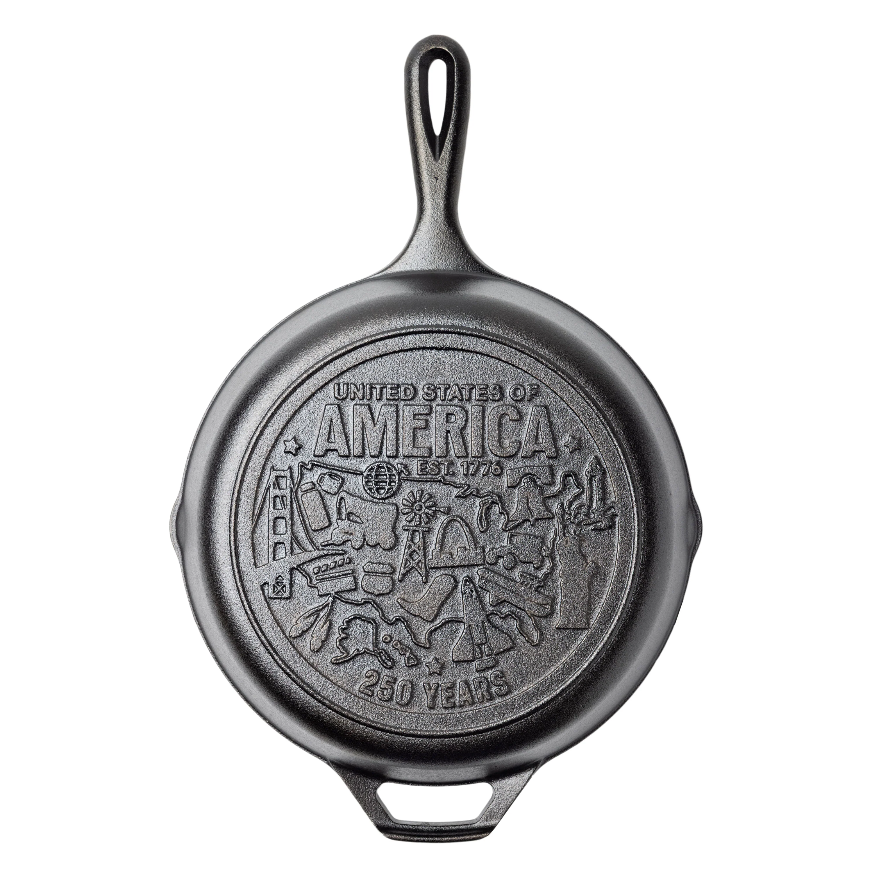 Lodge 10.25 Inch Seasoned Cast Iron Skillet, USA Icons - Image 8