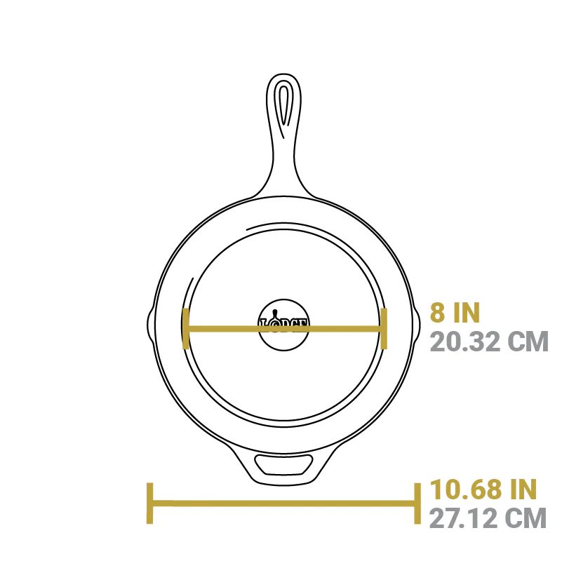 Round Cast Iron Grill Pan - Image 12