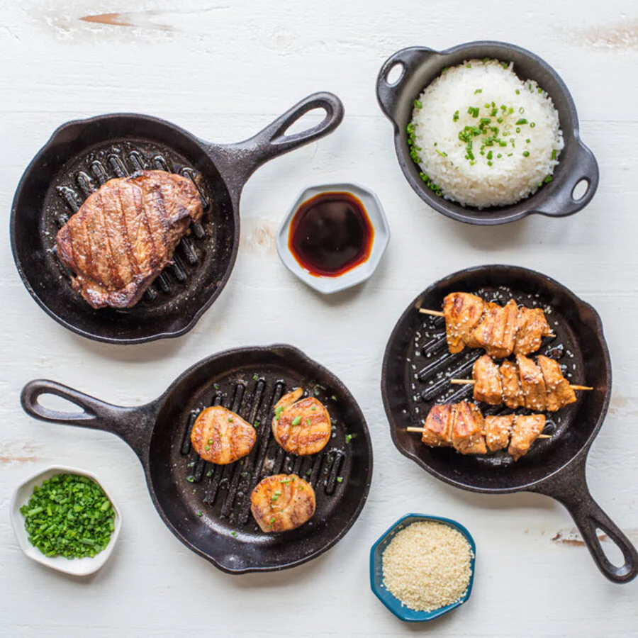 Round Cast Iron Grill Pan - Image 3