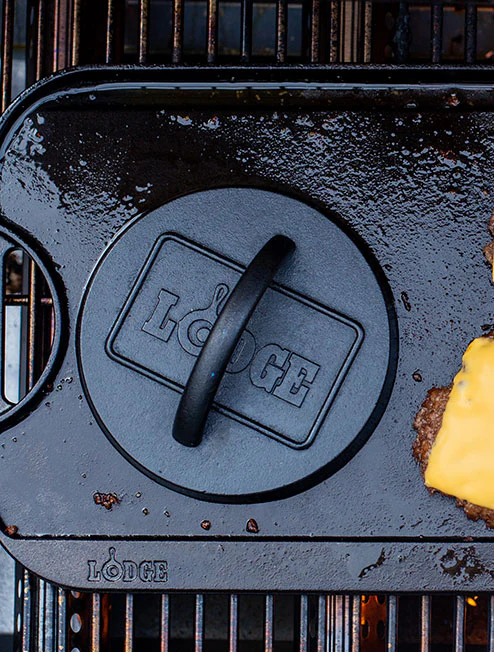 6.25 Inch Seasoned Cast Iron Burger Press - Image 5