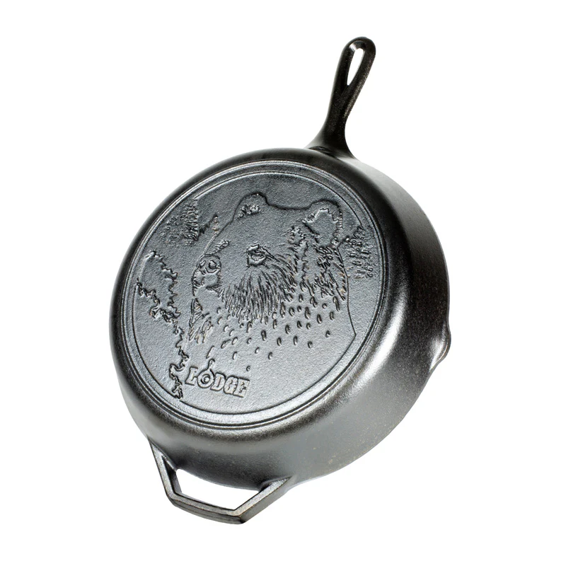 Wildlife Series™ 12 Inch Cast Iron Bear Skillet - Image 7